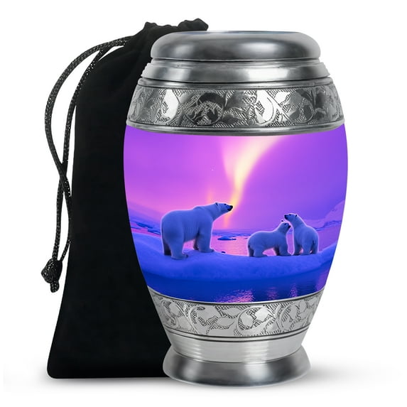 Polar Bear Funeral Urns for Women, Adult Urns for Human Ashes Men, Urn for Ashes Adult Male, Cremation Urn for Human Ashes Adult Male (Size - 10inch)