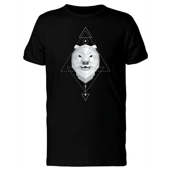 Polar Bear Head Geometric T-Shirt Men -Image by Shutterstock, Male Small