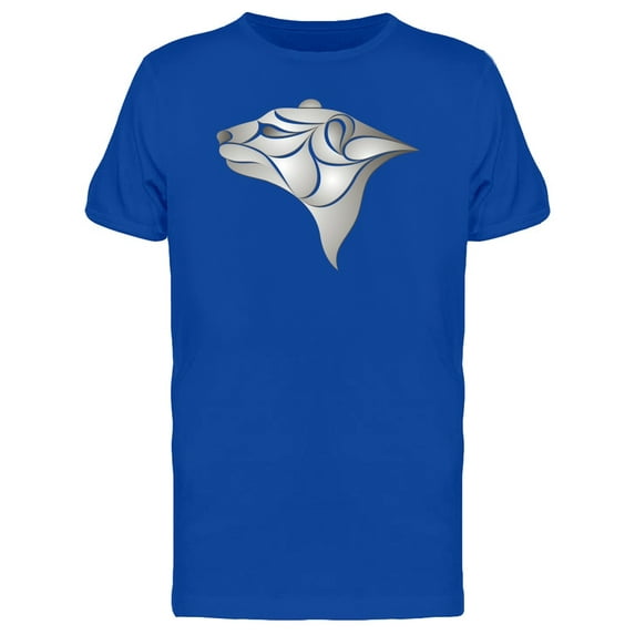 Polar Bear Head Wavy T-Shirt Men -Image by Shutterstock, Male 3X-Large