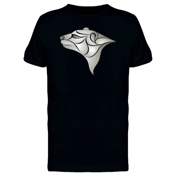 Polar Bear Head Wavy T-Shirt Men -Image by Shutterstock, Male 4X-Large