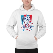 Polar-Bear ICEE Love - Adorable Cool Heart Graphic Mens Hoodie