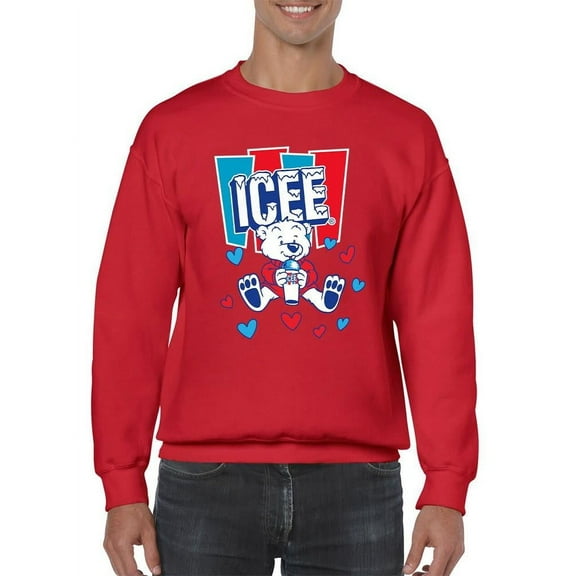 Polar-Bear ICEE Love - Adorable Cool Heart Graphic Men's Sweatshirt