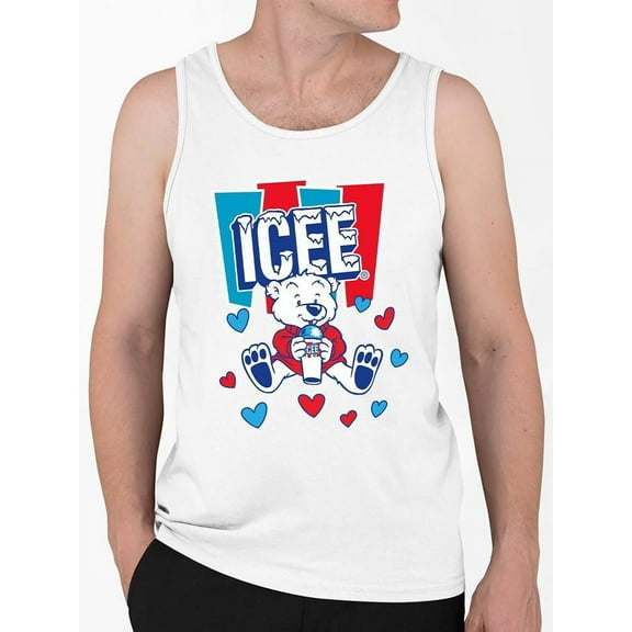 Polar-Bear ICEE Love - Adorable Cool Heart Graphic Men's Tank Top
