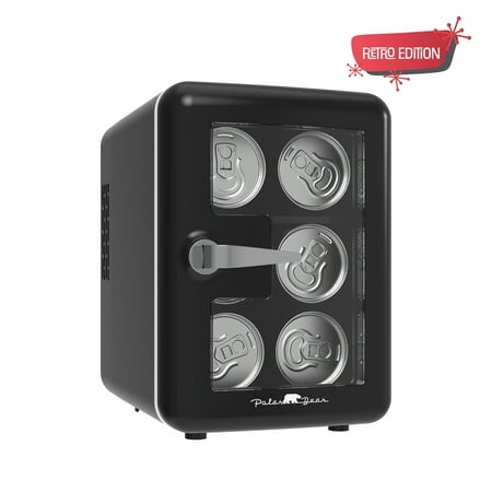 Polar Bear Mini Fridge Cooler, 6.5in. 4-Liter Retro Window Standard Door Compact Mini Refrigerator, New