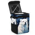 thumbnail image 1 of Polar Bear Mini Trash Can for Car: Foldable with Lid, Leak-Proof and Hanging Storage Bag, 1 of 6