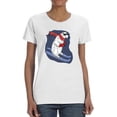 thumbnail image 1 of Polar Bear On Alpine Ski Slope Shaped T-Shirt Women -Image by Shutterstock, Female Large, 1 of 4