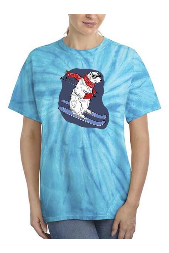 Polar Bear On Alpine Ski Slope Tie Dye Cyclone Women -Image by Shutterstock, Female Medium