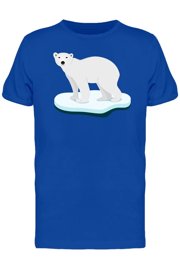 Polar Bear On Melting Ice Tee Men's -Image by Shutterstock