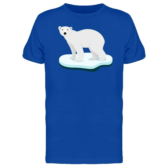 Polar Bear On Melting Ice Tee Men's -Image by Shutterstock