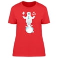 thumbnail image 1 of Polar Bear On World T-Shirt Women -Image by Shutterstock, Female XX-Large, 1 of 2