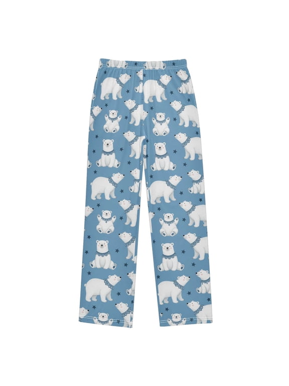 Polar Bear Pajama Pants Soft and Lightweight Elastic Waistband Pajama Pants