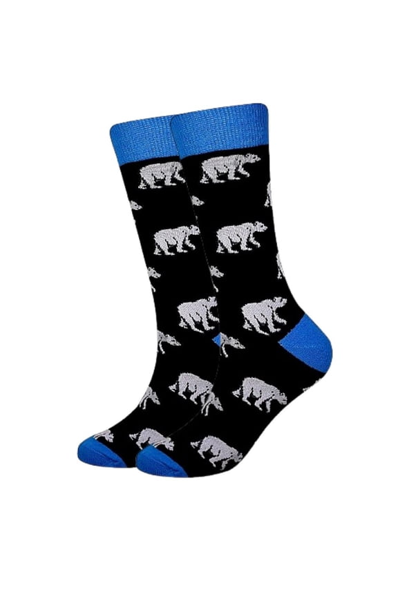 Polar Bear Pattern Socks the Sock Panda (Adult Large - Men's Shoe Sizes 8-12)
