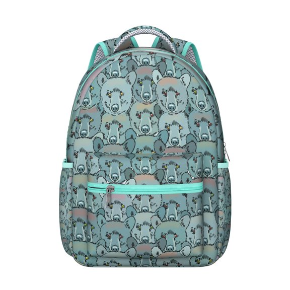 Polar Bear Pattern Student’s Backpack Waterproof Scratch-Resistant Composite Oxford Cloth, Comfortable Adjustable Straps, Artistic Wild Bear Print, Perfect for Student and Nature Lovers