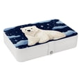 thumbnail image 1 of Polar Bear Portable PU Leather Jewelry Organizer Stand Display Case Earring Organizer with Removable Compartment, 1 of 6
