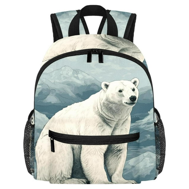 Polar Bear Printed Design Hiking Backpack with Adjustable Shoulder ...