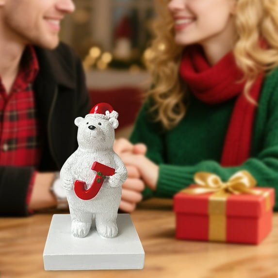 Polar Bear Resin Ornament for Holiday Celebrations and Home Décor