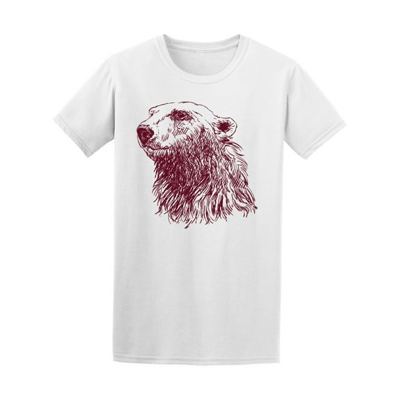 Polar Bear Sketch T-Shirt Men -Image by Shutterstock, Male 3X-Large