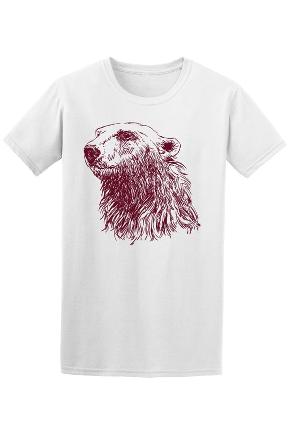 Polar Bear Sketch T-Shirt Men -Image by Shutterstock, Male XX-Large