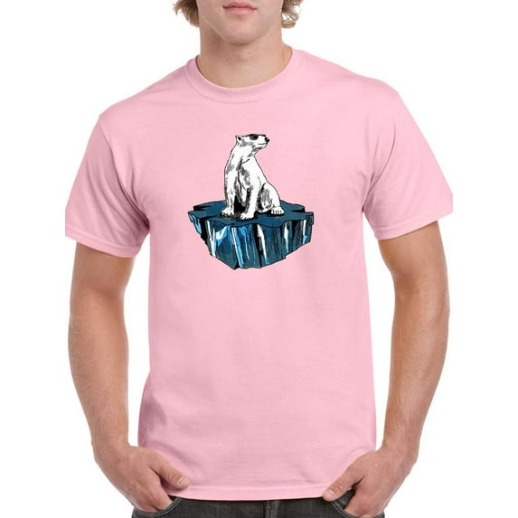 Polar Bear Standing On Ice T-Shirt Men -Image by Shutterstock, Male Medium