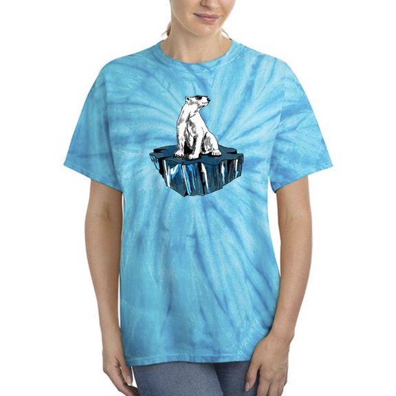 Polar Bear Standing On Ice Tie Dye Cyclone Women -Image by Shutterstock, Female x-Large