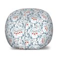 thumbnail image 1 of Polar Bear Storage Toy Bag Chair, Christmas Theme Pattern Animals with Eyeglasses and Wreaths Hand Drawn Style, Stuffed Animal Organizer Washable Bag, Large Size, Multicolor, by Ambesonne, 1 of 3