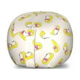 thumbnail image 1 of Polar Bear Storage Toy Bag Chair, Humorous Summer Pattern with Arctic Animals Relaxing on Seabeds, Stuffed Animal Organizer Washable Bag, Small Size, Pale Peach Yellow, by Ambesonne, 1 of 3