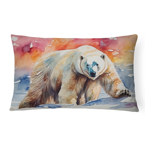 Polar Bear Throw Pillow 12 in x 16 in