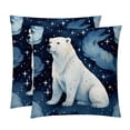 thumbnail image 1 of Polar Bear Throw Pillow - Velvet Pillow Inserts Covers with Unique Patterns - Set of 2 - Available in 16x16, 18x18, 20x20 Inches for Various Occasions, 1 of 6