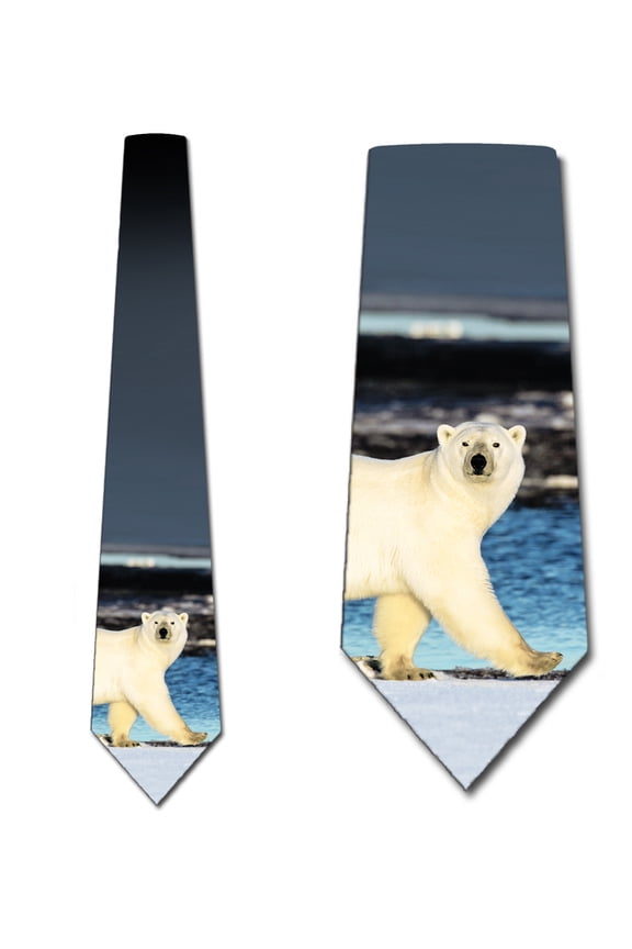 Polar Bear Ties Mens Animal Necktie by Three Rooker