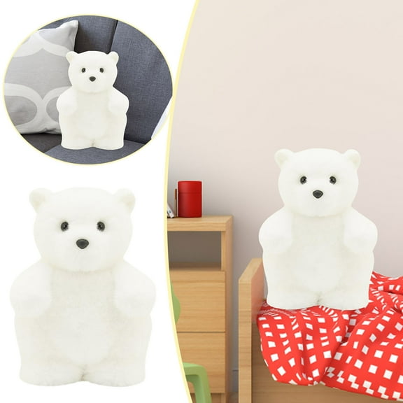 Polar Bear Toy Soft Stuffed Animal Cute Hugging Nursery For Kids Toddlers Baby Bedroom Cuddly Friend
