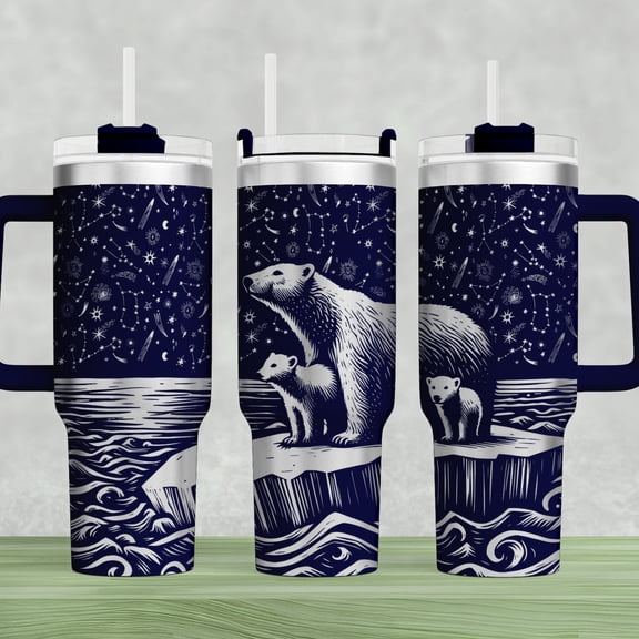 Polar Bear Tumbler : Engraved 40oz Seamless ( )