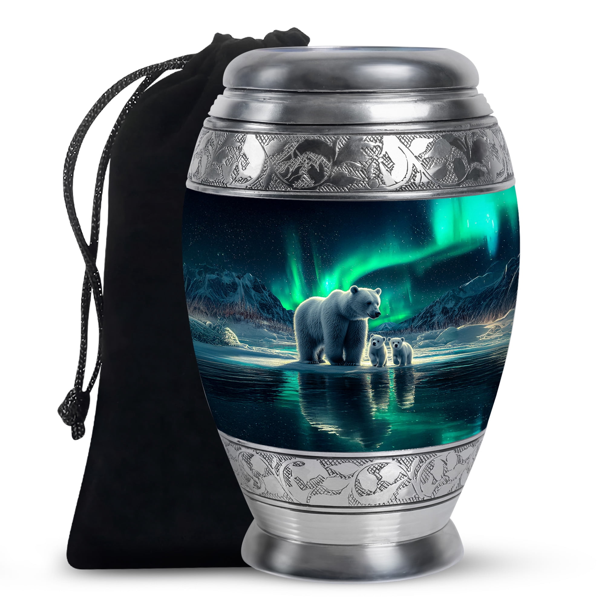 Polar Bear Urn, cremation Urn, Adult Urns for Ashes, Urns for human Ashes Adult female, Urn for Ashes, large Urn for Ashes Adult male(Size - 10inch)