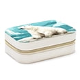 thumbnail image 1 of Polar Bear Velvet Portable Earring Holder with Removable Compartment - Gift-Worthy Jewelry Stand and Travel Organizer with Necklace Holder, 1 of 7