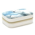 thumbnail image 1 of Polar Bear Velvet Portable Earring Organizer Box with Removable Compartment - Ideal Travel Organizer and Jewelry Box Gift, 1 of 7