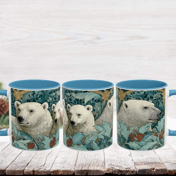 Polar Bear Winter Coffee Ceramic Mug Hot Chocolate Mug Cozy Winter Mug