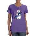 thumbnail image 1 of Polar Bear With A Fish Shaped T-Shirt Women -Image by Shutterstock, Female Large, 1 of 4