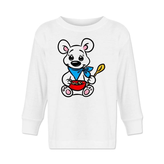 Polar Bear With Cereal Long Sleeve Toddler -Image by Shutterstock, 5 Toddler