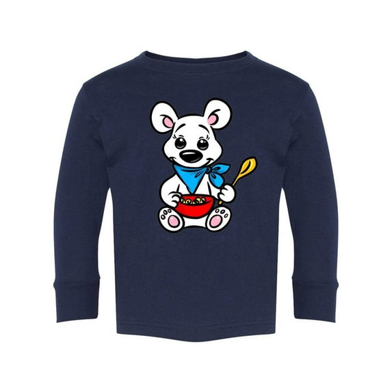 Polar Bear With Cereal Long Sleeve Toddler -Image by Shutterstock, 5 Toddler