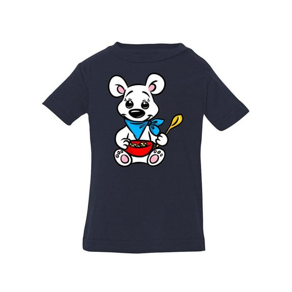 Polar Bear With Cereal T-Shirt Infant -Image by Shutterstock, 18 Months