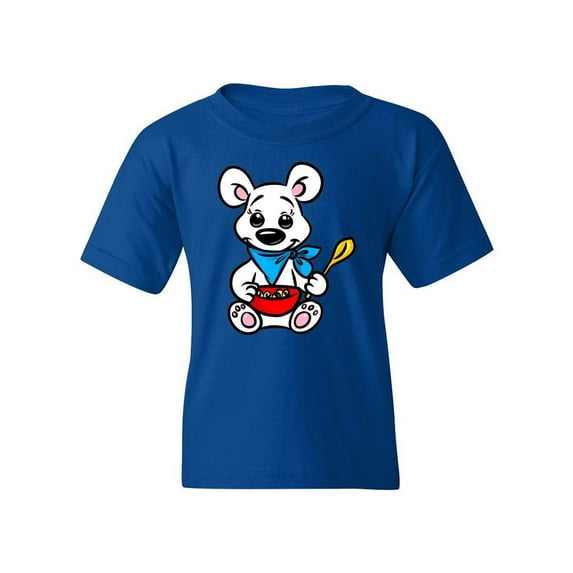 Polar Bear With Cereal T-Shirt Juniors -Image by Shutterstock, x-Large