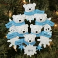 thumbnail image 1 of Polar Bear Wreath Family 6 Personalized Christmas Ornament DO-IT-YOURSELF, 1 of 2