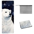 thumbnail image 1 of Polar Bear Yoga Blanket with Storage Bag, 72.8"x26.8", Suitable for Yoga, Pilates, Fitness, Gym Towels, Yoga Towel, Yoga Towels, 1 of 6