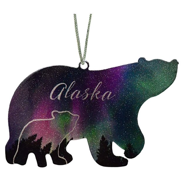 Polar Bear and Cub YPF5 Ornament, Fire and Ice, Alaska Name Drop, 4