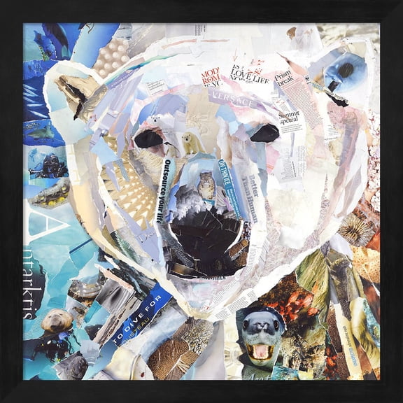 Polar Bear by James Grey, Framed Wall Art, 13.25W x 13.25H