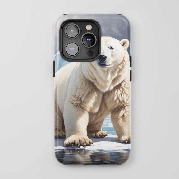 Polar Bear for All iPhone Series Tough Phone Case Arctic Nature White