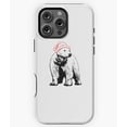 thumbnail image 1 of Polar Bear in a Christmas Hat Holiday Phone Case for iPhone 16 15 14 13 12 11 Pro Max Classic Style Phone M97, 1 of 2