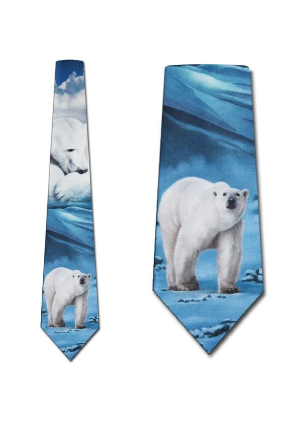 Polar Bear tie Necktie Mens Tie