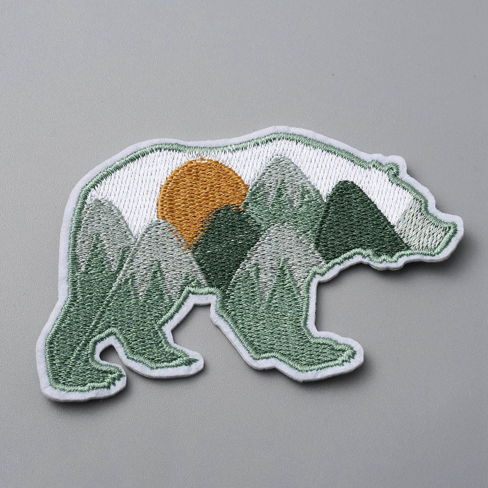 Iron-On Polar Bear & Cubs Applique - Fabric Motif For Crafts, Sewing, 2.48 Inch, Animal Design