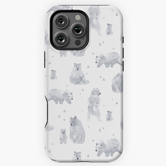 Polar Bears Animal Art Phone Case for iPhone 11 12 13 14 15 16 17 Pro Max