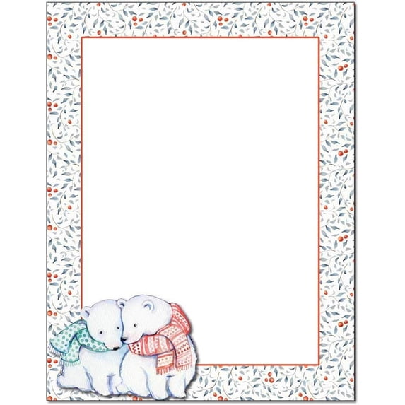Polar Bears Letterhead Laser & Inkjet Printer Paper (100 Pack)